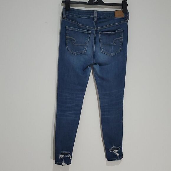 𝅺AMERICAN Eagle 28x26 super stretch X size 6 high rise jeggings - Picture 4 of 8